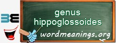 WordMeaning blackboard for genus hippoglossoides